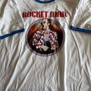 XL Rocket Man White Graphic T-Shirt